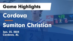 Cordova  vs Sumiton Christian  Game Highlights - Jan. 23, 2024