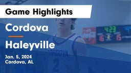 Cordova  vs Haleyville  Game Highlights - Jan. 5, 2024