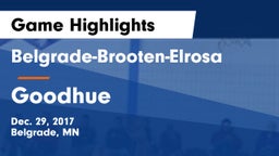 Belgrade-Brooten-Elrosa  vs Goodhue  Game Highlights - Dec. 29, 2017