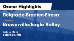 Belgrade-Brooten-Elrosa  vs Browerville/Eagle Valley  Game Highlights - Feb. 3, 2018