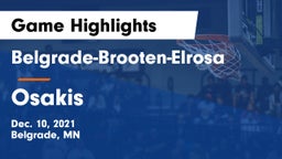 Belgrade-Brooten-Elrosa  vs Osakis  Game Highlights - Dec. 10, 2021