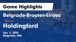 Belgrade-Brooten-Elrosa  vs Holdingford  Game Highlights - Jan. 2, 2024