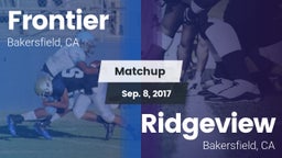 Matchup: Frontier  vs. Ridgeview  2017