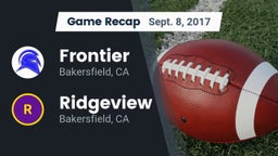 Recap: Frontier  vs. Ridgeview  2017