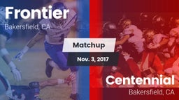 Matchup: Frontier  vs. Centennial  2017