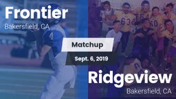 Matchup: Frontier  vs. Ridgeview  2019
