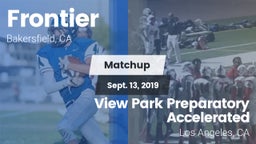 Matchup: Frontier  vs. View Park Preparatory Accelerated  2019