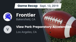 Recap: Frontier  vs. View Park Preparatory Accelerated  2019