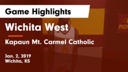 Wichita West  vs Kapaun Mt. Carmel Catholic  Game Highlights - Jan. 2, 2019