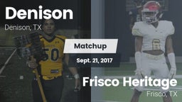 Matchup: Denison vs. Frisco Heritage  2017