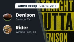 Recap: Denison  vs. Rider  2017