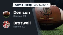 Recap: Denison  vs. Braswell  2017