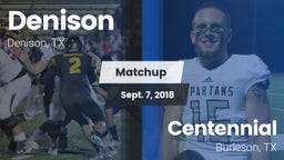 Matchup: Denison vs. Centennial  2018