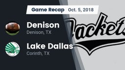 Recap: Denison  vs. Lake Dallas  2018