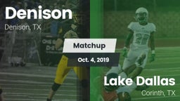 Matchup: Denison vs. Lake Dallas  2019