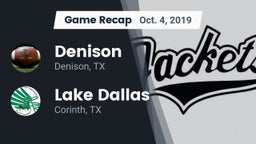 Recap: Denison  vs. Lake Dallas  2019