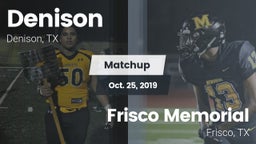 Matchup: Denison vs. Frisco Memorial  2019
