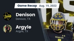 Recap: Denison  vs. Argyle  2022
