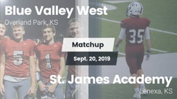 Matchup: Blue Valley West vs. St. James Academy  2019