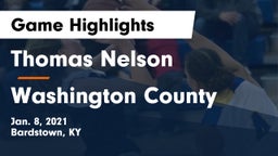 Thomas Nelson  vs Washington County  Game Highlights - Jan. 8, 2021
