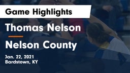 Thomas Nelson  vs Nelson County  Game Highlights - Jan. 22, 2021