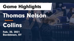 Thomas Nelson  vs Collins  Game Highlights - Feb. 20, 2021