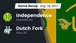 Recap: Independence  vs. Dutch Fork  2017
