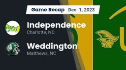 Recap: Independence  vs. Weddington  2023