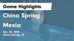 China Spring  vs Mexia  Game Highlights - Oct. 23, 2020