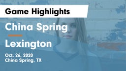 China Spring  vs Lexington  Game Highlights - Oct. 26, 2020