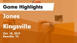 Jones  vs Kingsville Game Highlights - Oct. 18, 2019