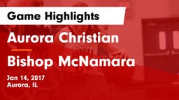 Aurora Christian  vs Bishop McNamara Game Highlights - Jan 14, 2017