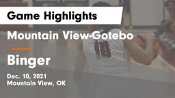 Mountain View-Gotebo  vs Binger Game Highlights - Dec. 10, 2021