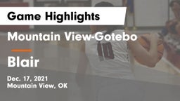 Mountain View-Gotebo  vs Blair Game Highlights - Dec. 17, 2021