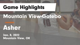 Mountain View-Gotebo  vs Asher  Game Highlights - Jan. 8, 2022