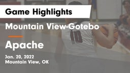 Mountain View-Gotebo  vs Apache Game Highlights - Jan. 20, 2022