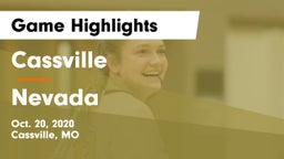 Cassville  vs Nevada  Game Highlights - Oct. 20, 2020