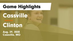 Cassville  vs Clinton  Game Highlights - Aug. 29, 2020