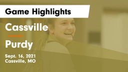 Cassville  vs Purdy Game Highlights - Sept. 16, 2021