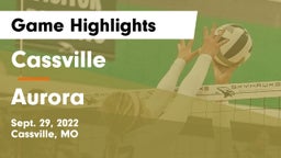 Cassville  vs Aurora  Game Highlights - Sept. 29, 2022