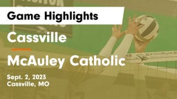 Cassville  vs McAuley Catholic  Game Highlights - Sept. 2, 2023