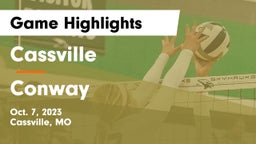 Cassville  vs Conway  Game Highlights - Oct. 7, 2023