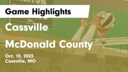 Cassville  vs McDonald County  Game Highlights - Oct. 10, 2023