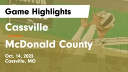 Cassville  vs McDonald County  Game Highlights - Oct. 14, 2023