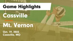 Cassville  vs Mt. Vernon  Game Highlights - Oct. 19, 2023