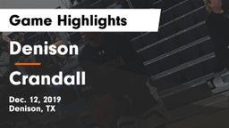 Denison  vs Crandall  Game Highlights - Dec. 12, 2019