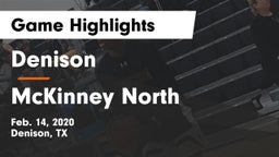 Denison  vs McKinney North  Game Highlights - Feb. 14, 2020