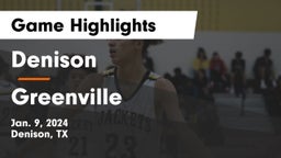 Denison  vs Greenville  Game Highlights - Jan. 9, 2024