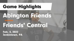 Abington Friends  vs Friends' Central  Game Highlights - Feb. 4, 2022