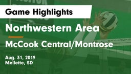 Northwestern Area  vs McCook Central/Montrose  Game Highlights - Aug. 31, 2019